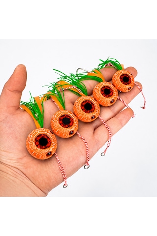 Melek Gözü Kurşun Yeni Nesil Kancalı 150 Gr Turuncu Glow