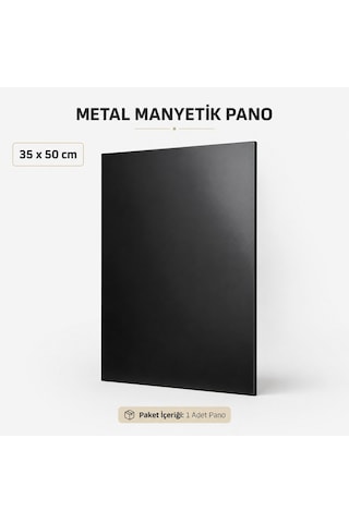 Palamar Siyah Metal Manyetik Pano 35x50 Cm Mıknatıslı Duvar Panosu, Not Ve Anı Panosu, Dekoratif Fotoğraf Panosu 35 x 50 CM
