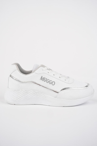 Muggo Happy Garantili Kadın Ortopedik Günlük Bağcıklı Şık Rahat Sneaker Spor Ayakkabı 001