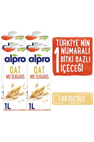 Alpro Şekersiz Yulaf Sütü 4 x 1 L