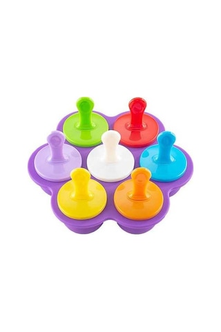 Besthome1 Pembe 7 Açık Silikon Kalıp - Pastalar, Buzlar İçin Pratik Çok Renkli Mutfak Ürünleri Çok Renkli