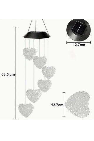 Greentech Güneş Enerjili Renk Geçişli Kristal Kalp Aydınlatma / Gt-sl40 Pil : Ni-mh 1.2v 600mah