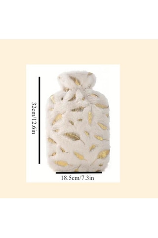 Ofisinn Yaprak Desenli Peluş Sıcak Su Torbası 2 L
