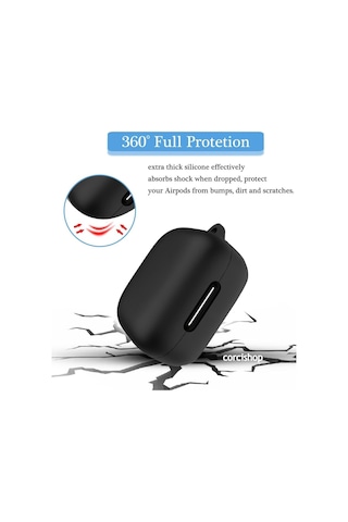 Soundcore R50i Nc / P30i Modeli Uyumlu Kılıf Askılı Mat Silikon Ürün Kulaklık Değildir Siyah