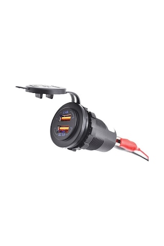 Usb Soketi Ikili 2.4A+Qc3.0 12-24V