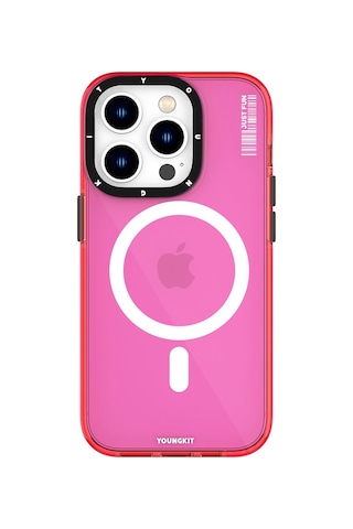 Youngkit Apple Uyumlu iPhone 14 Pro Max Kılıf Magsafe Kablosuz Şarj Özellikli Crystal Color Kapak