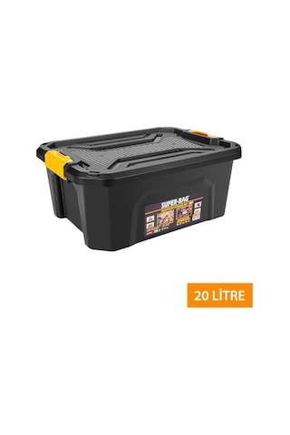 Super Kilitli Saklama Kutusu 20 Litre Bagaj Düzenleyici-1033 Çok Renkli