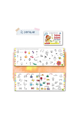 3-6 Yaş Parmak Boyama Kitabı Yaratıcılık & El Becerisi Geliştiren Etkinlik