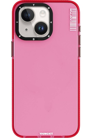 Apple Uyumlu iPhone 15 Kılıf Pürüzsüz Düz Arka Yüzey Youngkit Crystal Color Serisi Kapak