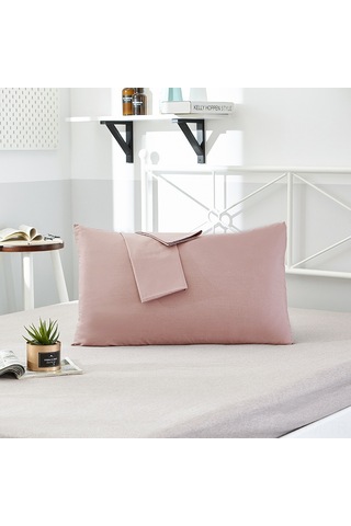 Suofeng Ev Otel Kullanıma Uygun 40'lı 13372 Saf Renkli Yastık Kılıfı Tekli Çift Paket Kuru Pembe 48x74 - Kolay Kullanım, Dayanıklı Malzeme Diğer