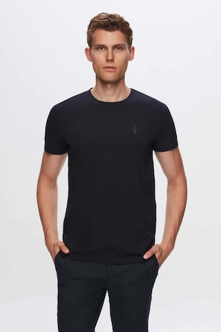 Twn Slim Fit Lacivert Düz Kabartma Baskılı T-shirt 4ec148551753m Lacivert