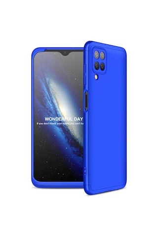 Galaxy A12 Kılıf Zore Ays Kapak Mavi