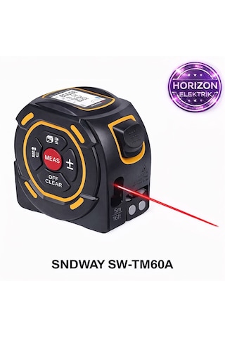 Sndway Sw-tm60a Lazer Mesafe Ölçerli Şerit Metre 5 Metre