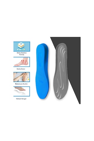 Blue Gel Sneaker Ayakkabı Tabanı Memory Foam Hafızalı Tabanlık