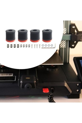 Trendooze Homyl 4 Adet Anti Titreşim Ayak Pedleri, Renkli Baskılı Parçalar