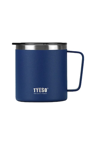 Tyeso Silviya Mug Vakumlu Paslanmaz Çift Duvarlı Termal Kapaklı 400ml Lacivert