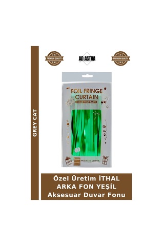 Özel Üretim İthal Arka Fon Yeşil Aksesuar Duvar Fonu