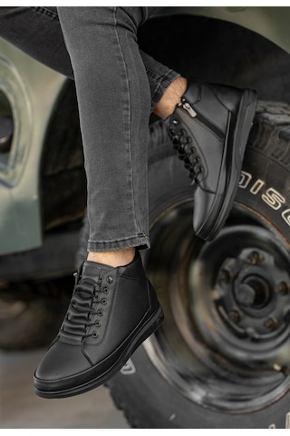 Garantili D877 Soğuk Geçirmez Erkek Bot Siyah