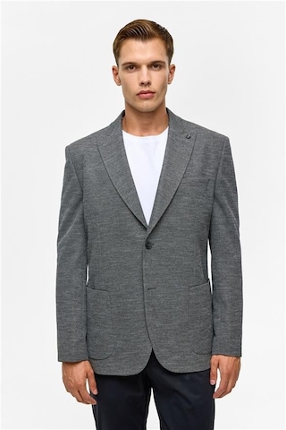 Antrasit Regular Desenli Mono Yaka 6 Drop Ceket Antrasit