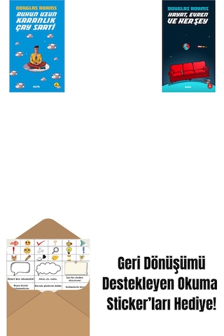 Ruhun Uzun Karanlık Çay Saati + Hayat Evren Ve Her Şey + Okuma Sticker'ları