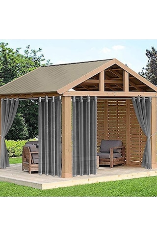 Pazly 1 Adet Modern Basit Su Geçirmez Düz Siyah Trilon Şeffaf Delikli Uv Koruyucu Güneşlik Perde Kumaşı Siyah