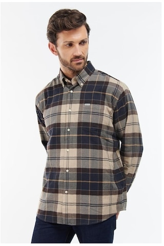 Barbour Hogside Tartan Regular Gömlek Tn63 Autumn Dress Krem - Siyah