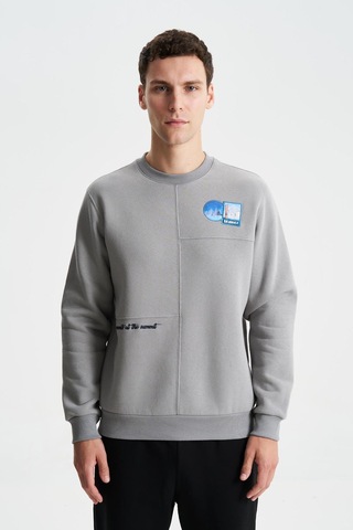 AR-MA Arma Şık Erkek Regular Fit 3 İplik Şardonlu Bisiklet Yaka Sweatshirt 001