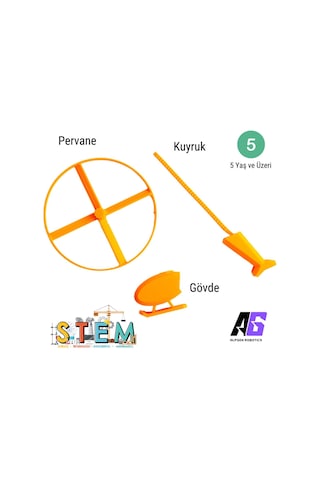 Stem Helikopter Seti - Çocuklar Için Eğlenceli Ve Eğitici Oyuncak 5+ Yaş