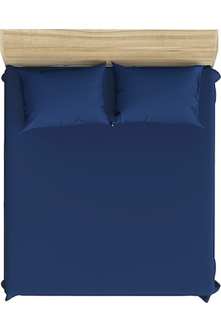 Pamuklu Lacivert 200X200+2*(50X70) Battal Boy Lastikli Çarşaf Tak