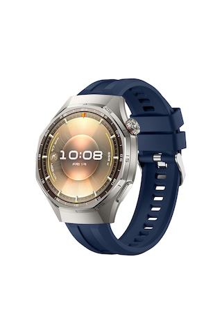 Sneezy Huawei Watch Gt6 Pro 46mm İle Uyumlu Spor Silikon Metal Tokalı Soft Saat Kordonu