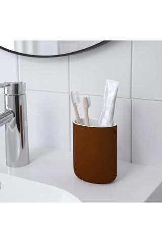 Ikea Ekoln Kahverengi 11 Cm Diş Fırçalık