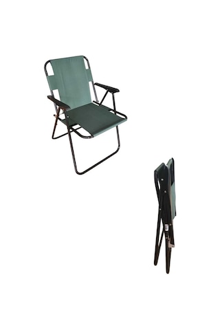 Plastik Kollu Katlanir 2 Li Piknik Ve Kamp Sandalyesi Yesil 46,5x40,5x41 Cm Sirt 57x55x81 Cm Yeşil