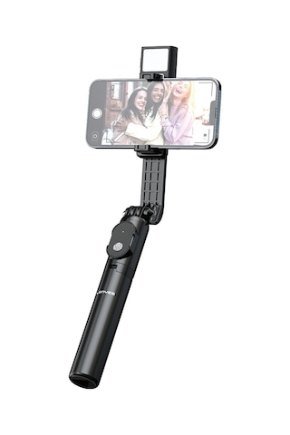 Lenyes Lph101 Canlı Yayın Dolgu Işıklı Tripod Ve Selfie Çubuğu Siyah Siyah