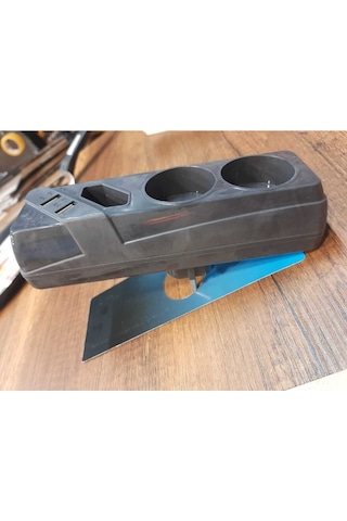 As Grup Priz Çoklu Usb Priz Siyah Golyat