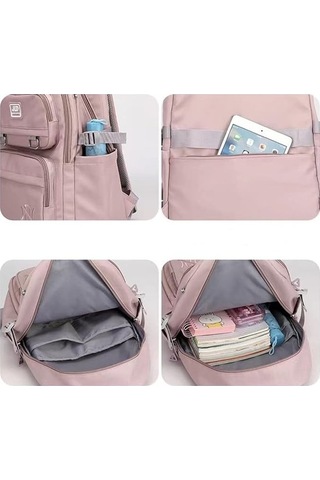 Maoyaya Su Geçirmez Kadın Sırt Çantası - 15.6 Laptop, Geniş Bölmeli Ve Hırsıza Karşı Koruma Pembe, Küçükboyutlu Tasarım Pembe