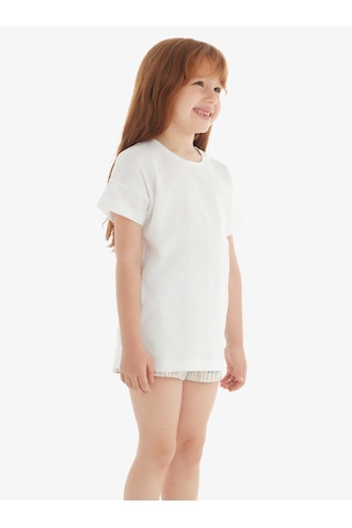 Blackspade Kız Çocuk T-shirt 60571 - Beyaz Beyaz