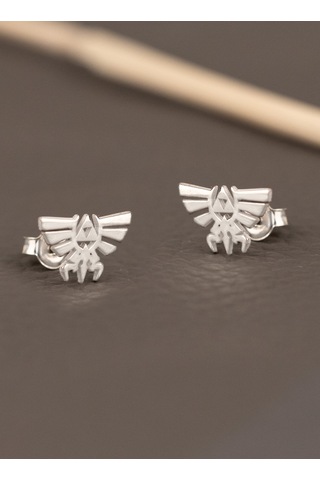 Dkmn Gümüş 925 Ayar Gümüş Zelda Logolu Küpe