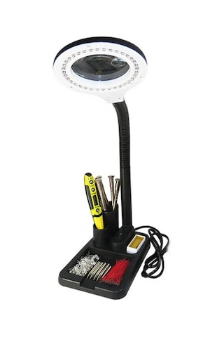 -esnek 5x /10x,40 Led Işıklı Büyüteç ,lamba Büyüteç Okuma, Çalışma Lehim Masa Lambası A808 Çok Renkli