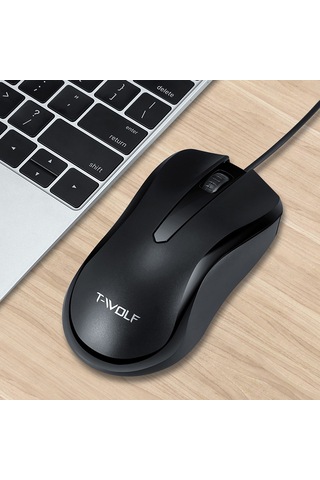 Lemestar T-wolf V12 Usb Sessiz Kablolu Fare - Ergonomik Tasarım, 1000dpı Hassasiyet, Pc/laptop Uyumlu