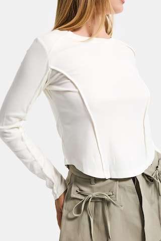 it's basic Kadın Ekru Renk W5 Organik Kumaş Crop Fit Body