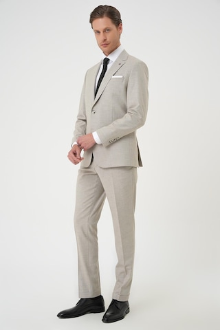 Efor Slim Fit Çift Yırtmaç Dokulu Esnek Klasik Bej Takım Elbise Tk 915 Bej