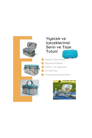 20 Lt Termal Piknik Sepeti -357 Karışık Çok Renkli