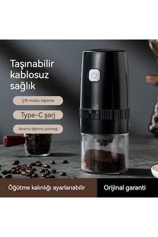 Jian Fan Taşınabiler Elektrikliöğütme Kahve Makinesi Ev Siyahi Siyah