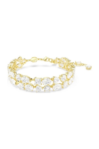 Swarovski Mesmera Bracelet, Mixed Cuts, White, Gold-tone Plated Gold