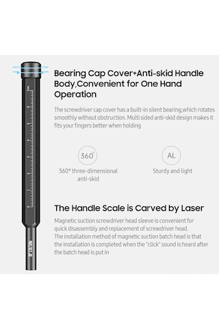 Wezone Jm-8180 47 Parça Cırcırlı Tornavida Seti - Telefon Tamiri Ve Parça Çıkartma Araçları, Krom Vanadyum Çelik, Plastik Kutulu Siyah