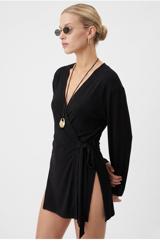 Ritnice Kadın Briana Ultra Soft Siyah Kimono