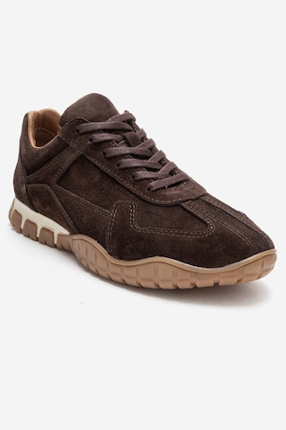 Luvishoes Lars Kahverengi Süet Hakiki Deri Kadın Günlük Sneaker Kahverengi