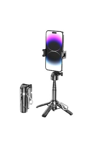 P15 Mini Selfie Çubuğu Tripod Bluetooth Uzaktan Kumandalı 360'