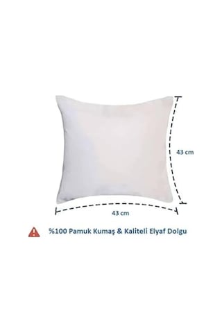 Dolgulu Kare Kırlent İç Yastık 40x40cm Açık Altın