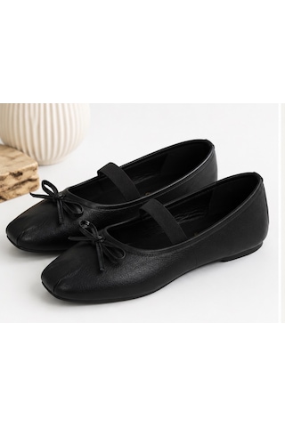 N Napa Shoe Np.19210.siyah.deri Babet